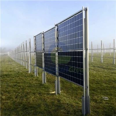 Verticale bifaciale zonne-privacyomheining